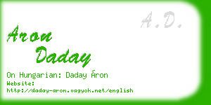 aron daday business card